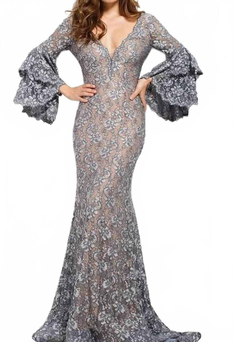 NEW JOVANI mermaid evening gown in navy